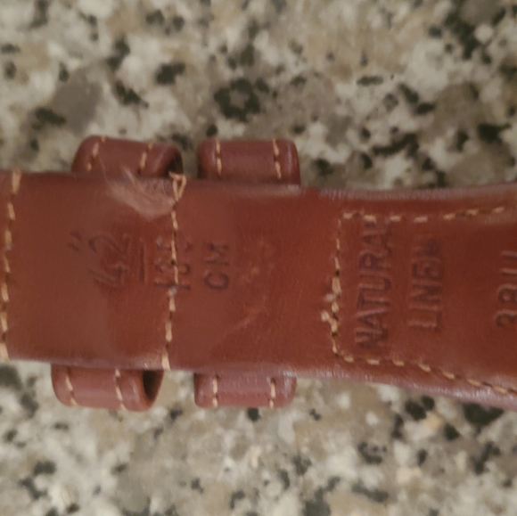 COPY - Coach linen/leather belt 42 length vintage blue - Picture 2 of 4